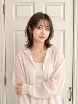 アロマ ヘアー ルーム 新宿3号店(AROMA hair room) ボブ/ミディアム/顔周りレイヤー/ネオウルフ/ブラウン/前髪/新宿