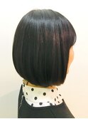 黒髪ストレート×ナチュラル前下がりボブ【表参道青山原宿】