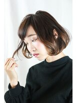 デイジー インデックスヘア 大島店(DAISY index hair) 耳かけ 毛先パーマ イメチェン フォギーベージュ フレンチボブ