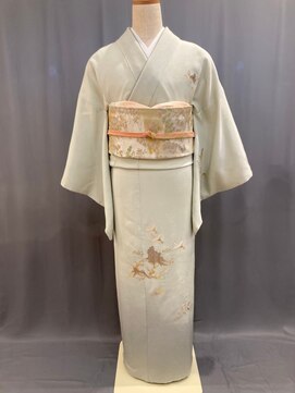 セットサロン フルール(Fleur) 正絹付け下げNo.11/【うぐいす鶴】