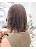 大人レイヤーボブシアーベージュハイライトくびれミディ恵比寿