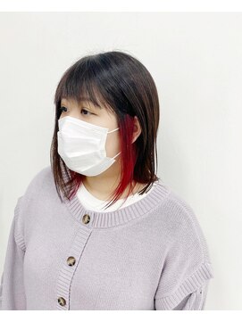 ピカソ こあら店 ピンクインナーカラー