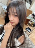 シースルーバング＋天使の羽バング