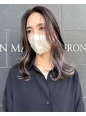 バイカラー_外国人風カラー_モノトーングレージュ