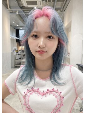 ディーン 名駅店(DEAN) デザインカラー ハイトーン ルーツカラー ピンクカラー ブルー