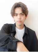 センターパート/ハイライト/波巻き/メンズバレイヤージュ/