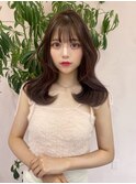 グレージュ/韓国ヘア/渋谷/レイヤー/顔まわり