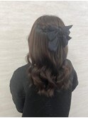 ハーフアップ