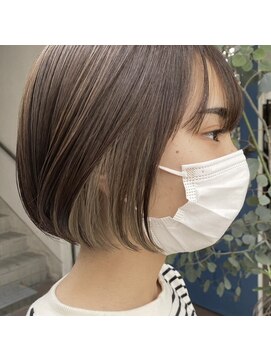 ジジ ヘアワークス(gigi hair works) ショートボブ×レザーカット