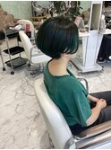 ショートボブ　ハイライト