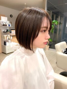 アール ヘアー デザイン(r hair design) 小顔見せショートベージュカラーブリーチしない透明感カラー
