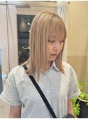ハイトーンベージュ10代20代ダブルカラー