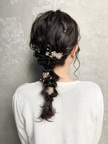 コルル 渋谷(COLULU)&nbsp;【金箔×編み下ろしヘアアレンジ】ヘアセット/渋谷/タッセルボブ