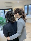 親子でヘアセット♪