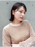 切りっぱなし耳かけボブ/20代30代40代