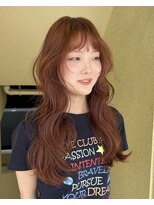 ローレン(LOREN)&nbsp;くびれヘア/アプリコットオレンジ/ハイライトカラー/栄/名古屋