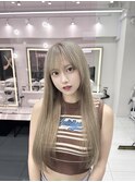 ハイトーンカラーブリーチパールベージュ♪新宿・西新宿/韓国風
