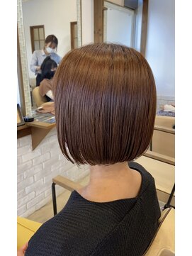 ミニボブ×すとんボブ×縮毛矯正×白髪染め×髪質改善