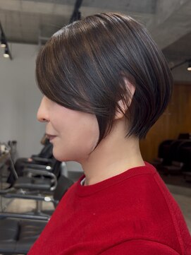 エリマ 武蔵小杉(elima) 武蔵小杉大人ショートボブベージュカラーレイヤー小顔ショート