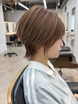 トト 船橋店(toto.) ☆ココアベージュ小顔オリーブグレークラゲヘアーショート[船橋]