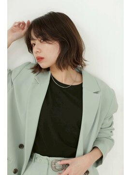 ぱっつんボブ/顔まわりカット/切りっぱなしボブで