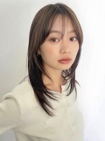 トリッカ 銀座(tricca)&nbsp;ミディアムレイヤー/顔まわりレイヤー/レイヤーカット/ブラウン