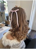 ツインハーフリボン☆ヘアアレンジ