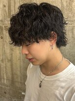 ニアウ 太田店(Niau)&nbsp;メンズマッシュウルフクリームパーマ波巻きスパイラルパーマ