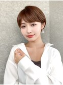 ハンサムショート/丸みショートボブ/20代30代40代50代/顔周り