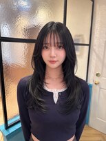 ロンドロゼ 池袋(Lond rose)&nbsp;オリーブグレー/韓国レイヤーカット/マロンベージュ/黒髪/小顔