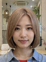 コノアラボ 守谷店(Conoah labo)&nbsp;大人かわいい艶ベージュの丸みボブ