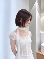 フォト 新宿三丁目(foto)&nbsp;地毛風縮毛矯正韓国風顔まわりレイヤー小顔ボブ切りっぱなしボブ