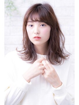 ヘアーアートシフォン 川口東口店(hair art chiffon) ピンクブラウンorグレーベージュの切りっぱなしボブ美髪ヘア