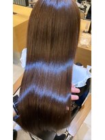 ジーナ 銀座(Zina)&nbsp;かきあげロング/マロンベージュ/逆三角/髪質改善【Zina銀座】