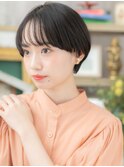 グレージュアッシュ小顔ミニボブ丸みショートa志木20代30代40代