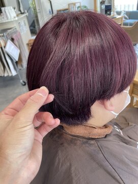 フツーロ 栄(FUTURO) ＃ピンクパープル＃ブリーチあり＃メンズカット＃名古屋美容室