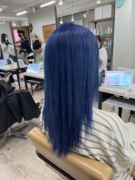 アジールヘア 所沢プロペ通り店(agir hair) ネイビーブルーハイレイヤーストレート所沢小手指ひばりヶ丘