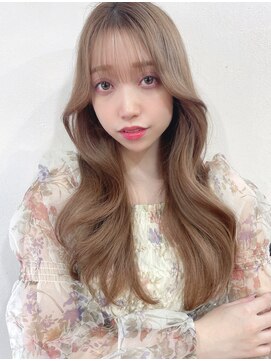 リコバイアフロート(riko by afloat) レイヤーロング/顔まわりカット/韓国ヘア/ぱっつん前髪