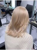 ホワイトベージュブランドヘアミディアム【aya】