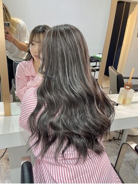 ブレンド 渋谷(BLend) ハイライトカラーマチルダボブインナーグレージュ前髪