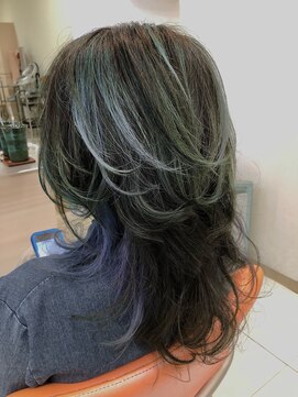 ブランシュール(Blancheur) ロングレイヤー＋白髪ぼかしハイライト