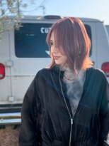 サンディーズ(Sandees)&nbsp;▼レイヤーボブ×コーラルピンクカラー