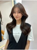 韓国ヘア/顔まわりカット/くびれヘア/シースルーバング