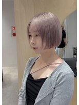 スタン 渋谷(Stam)&nbsp;ミルクティーホワイトベージュハイトーンボブケアブリーチ渋谷