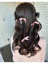 ソノ(sono)&nbsp;ハーフツイン　リボン　フェミニン　ドレス　可愛い