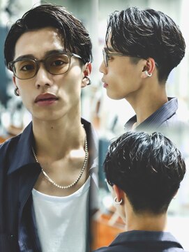 リップス 原宿(LIPPS) ツーブロック 爽やかアップバング リバースパーマ ジェントル