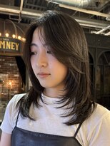 ノラ ヘアーサロン(NORA HAIR SALON) 韓国レイヤー顔まわりレイヤーカットハッシュカットブラウン