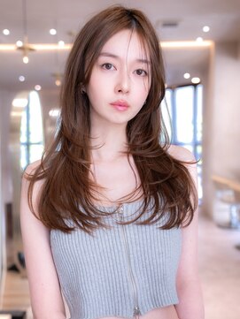 イオ 本厚木(io) 20代30代顔まわりレイヤーカット/マロンベージュ