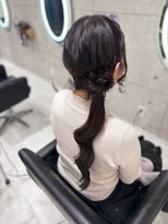 ヘア サロン クラン ソア 心斎橋店(hair salon clan soar)&nbsp;お団子サイドポニーテール