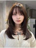 セミロングレイヤー